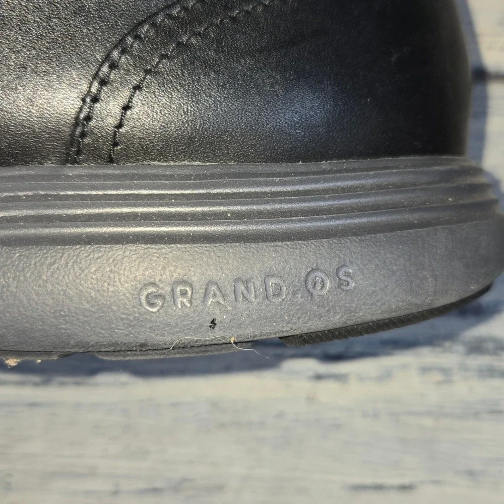 Cole Haan‎ Grand Os Black Leather Oxford Dress Shoes Mens 11.5 Wide